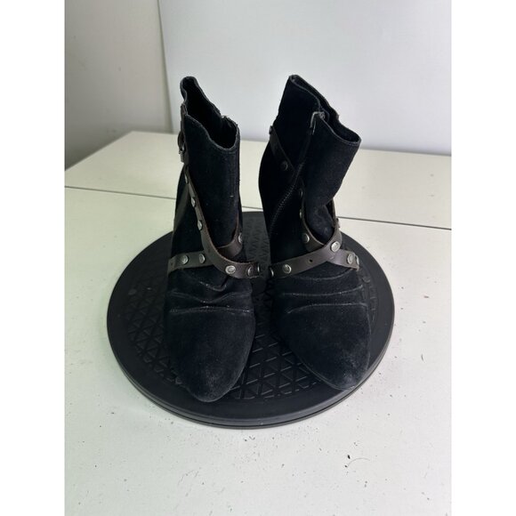 Mia Limited Edition Black Leather Studded Jeweled Ankle Boots Women’s Size 9M - Picture 8 of 10